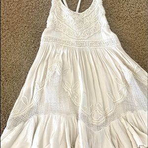 White beautiful detailed sundress/ Free People
